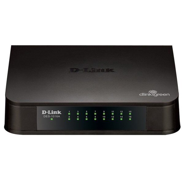 D-Link DES-1016A 16-Port Unmanaged 10-100Mbp-s Switch