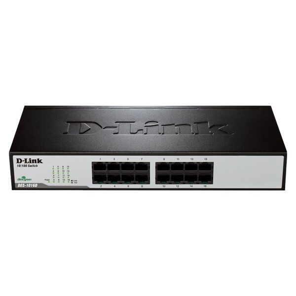 D-Link DES-1016D 16-Port Fast Ethernet Unmanaged Desktop