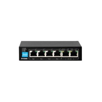 D-Link DGS-F1006P-E 6-Port 10-100-1000 PoE Unmanaged Surveillance Switch