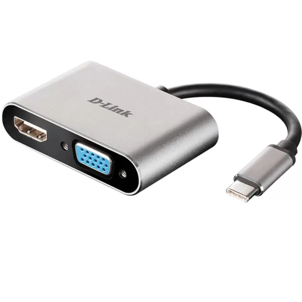 D-Link USB-C to HDMI-VGA Adapter DUB-V210